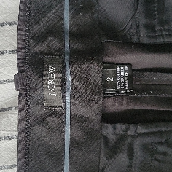 J.Crew women's khakis in black sz 2 - Picture 2 of 3